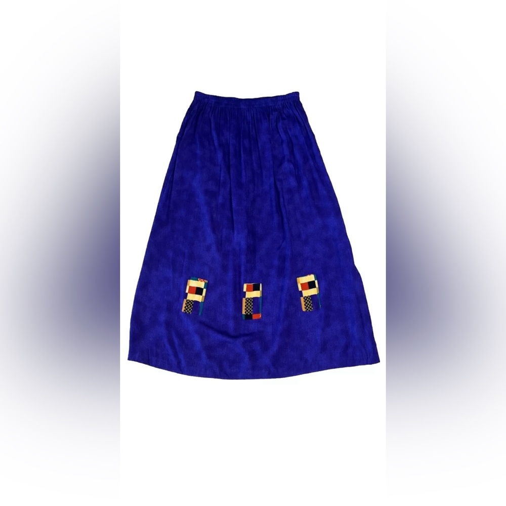 Vintage 90s Nino Wong California Abstract Design Skirt